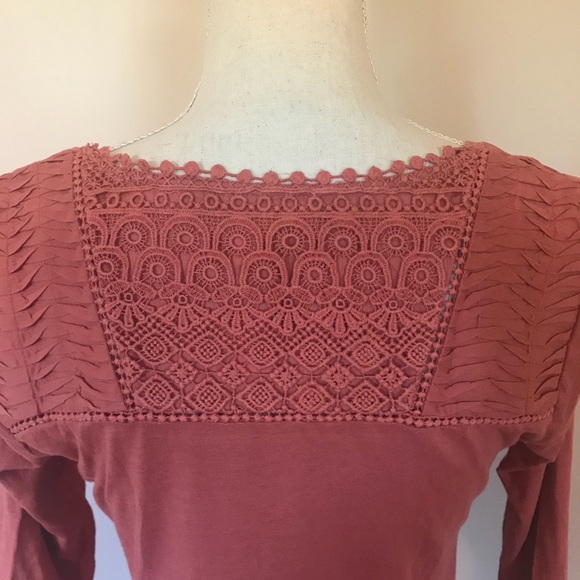 Anthropology Meadow Rue Boho Lace Top - Picture 4 of 5